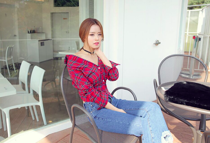 BM71040 Checker Collar Shirt Red