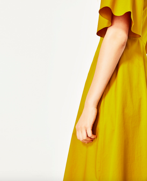 BM71042 Fashion Off-Shoulder Dress Yellow