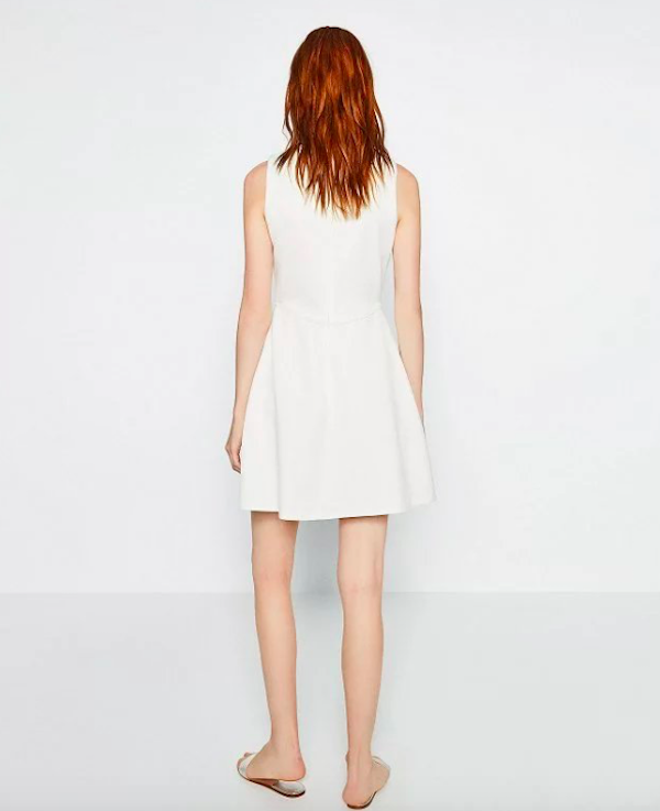 BM71043 Dainty Lace Design Dress White