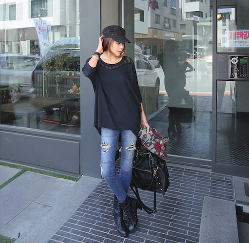 BM71046 Korea Fashion Top Black