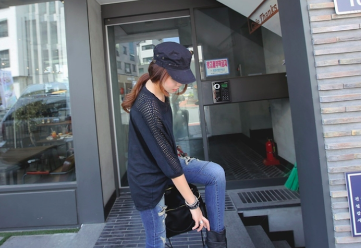 BM71046 Korea Fashion Top Black