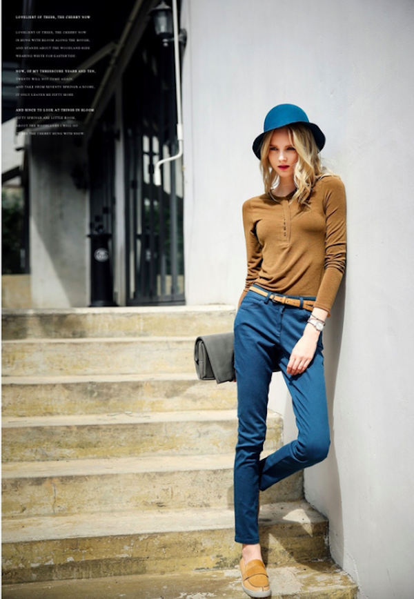 BM71049 Europe Style Button T-Shirt Brown