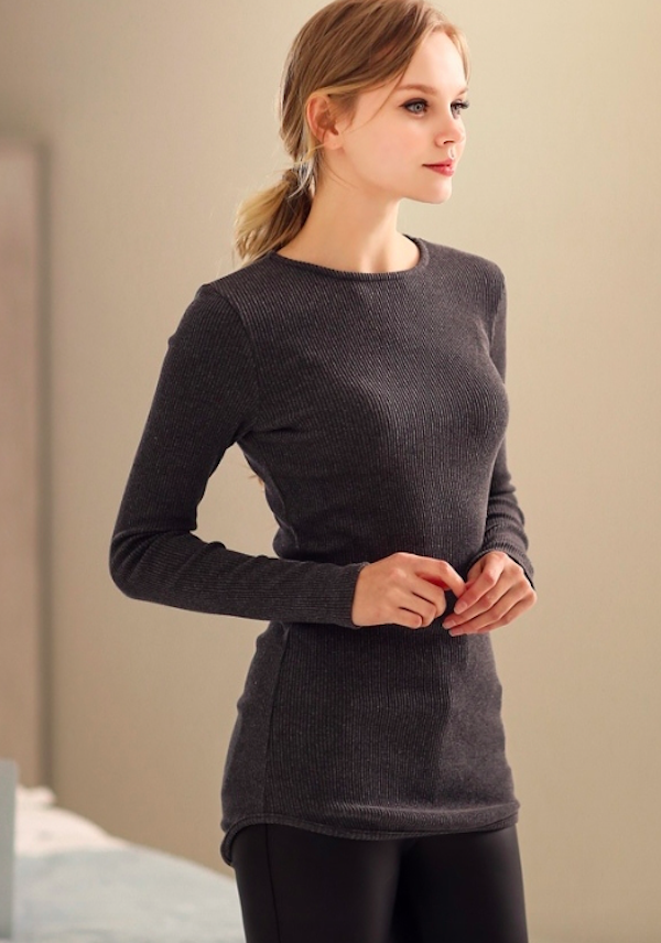BM71050 Europe Design Long Top Dark Grey