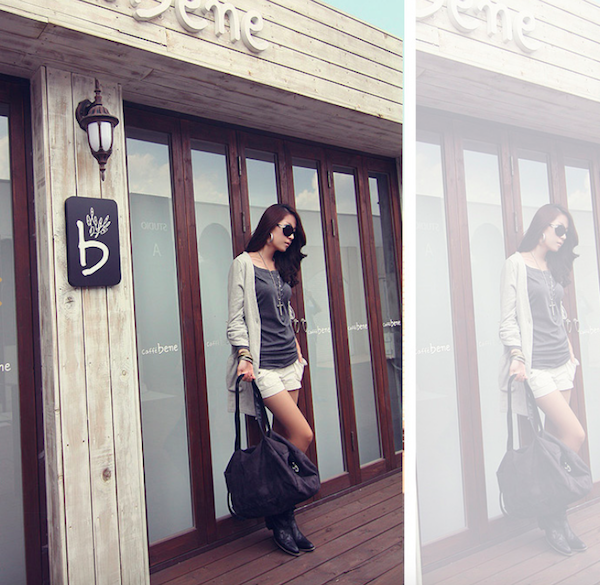 BM71053 Korea Button Long Top Grey