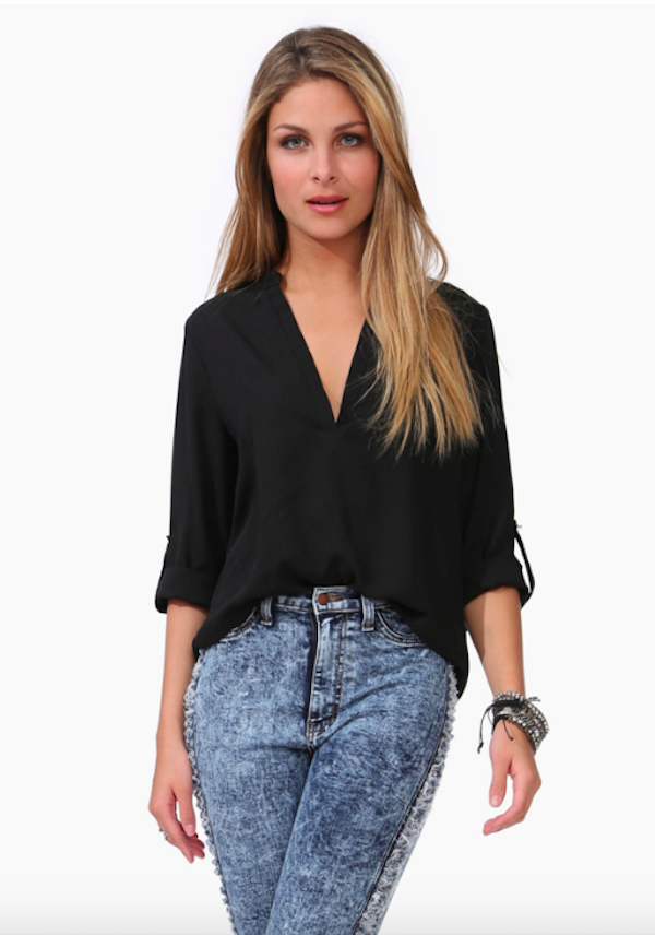 BM71054 Europe Deep V Top Black