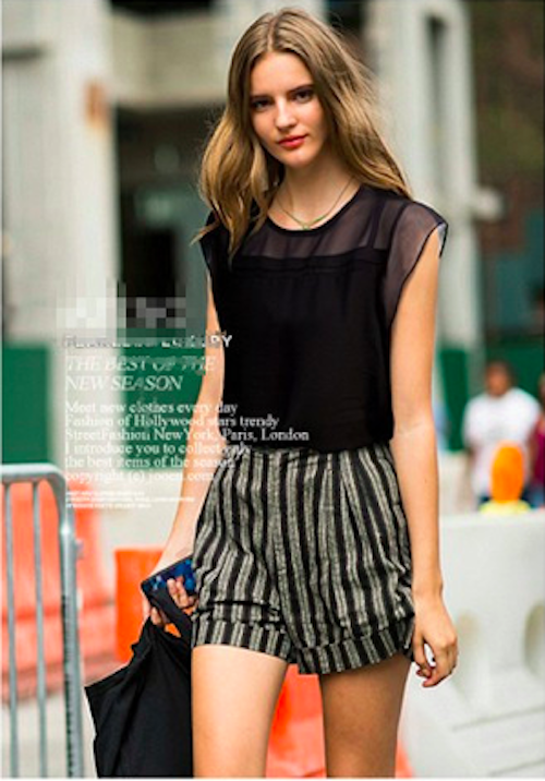 BM71059 Feminine Chiffon Blouse Black
