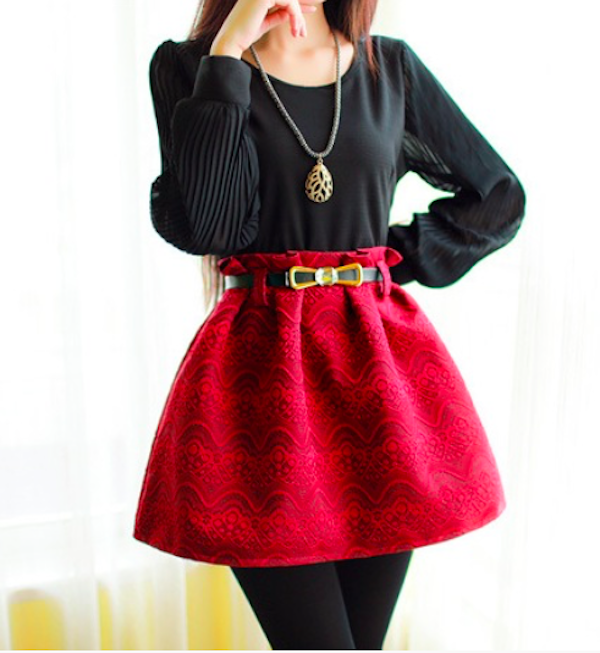 BM71060 Pretty Chiffon Top Black