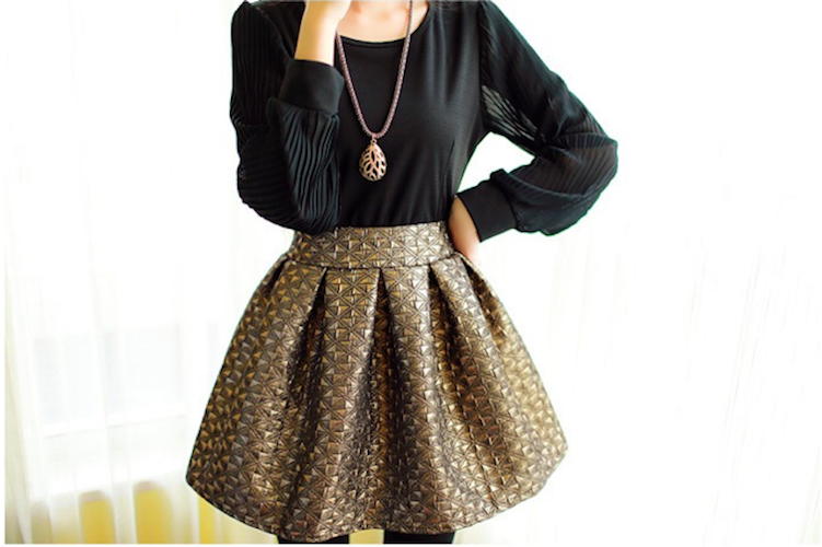 BM71060 Pretty Chiffon Top Black
