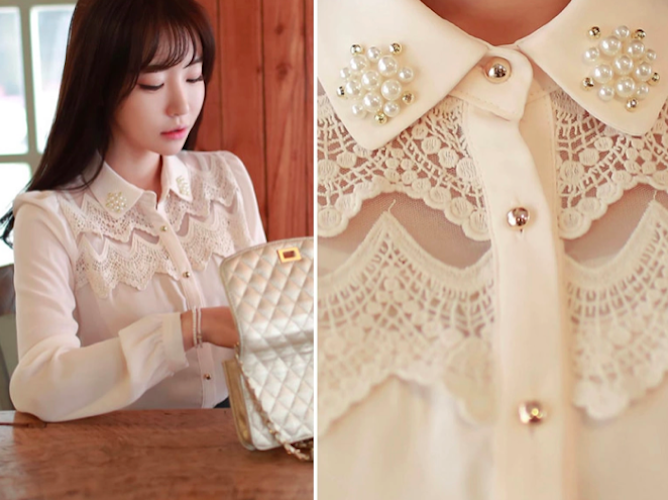 BM71062 Dainty Button Top As Picture