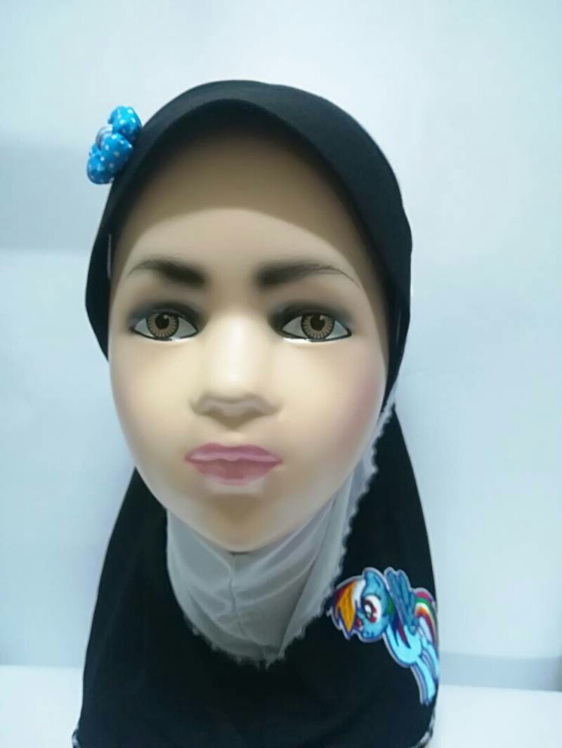 ZC-003 Pony Baby Hijab Light Purple