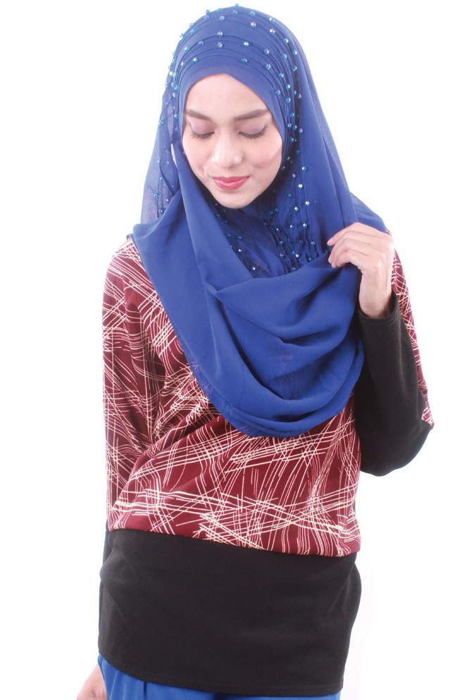 MH056 Stylish Blouse Maroon