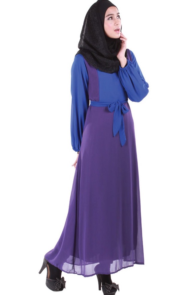 MH088 Pretty Chiffon Dress Blue
