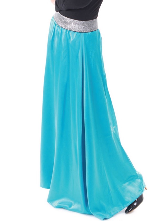 MH097 Stylish Long Skirt Soft Blue