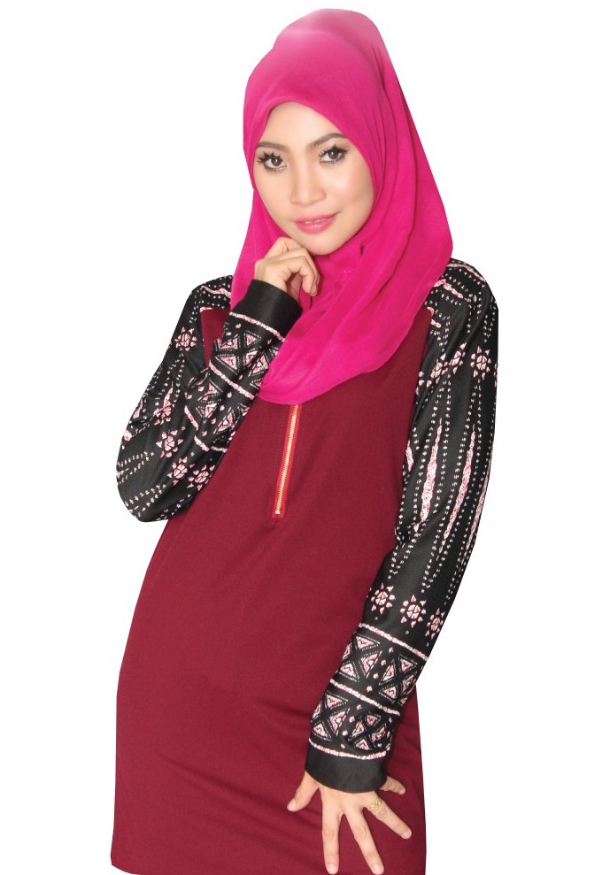 MH108 Charming Blouse Maroon