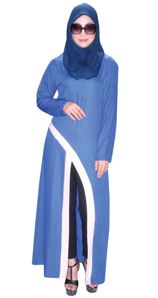 MH113 Stylish Long Blouse Blue