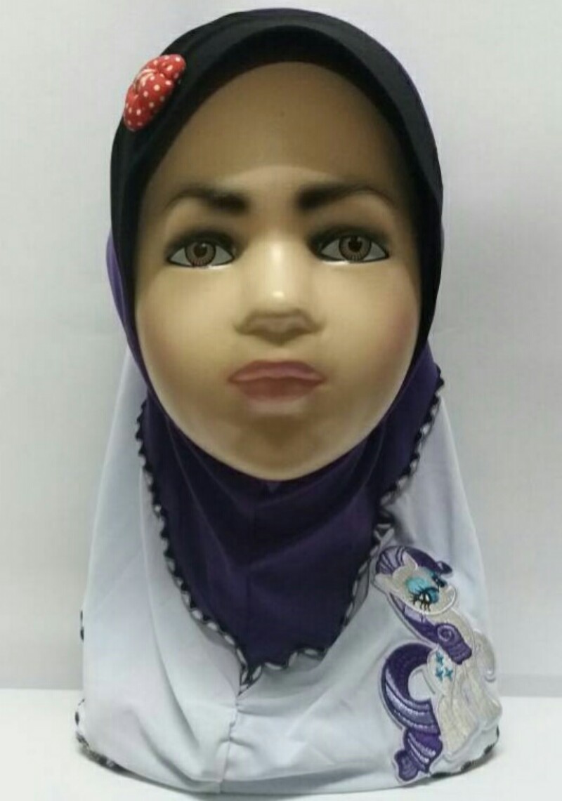 ZC-003 Pony Baby Hijab Purple