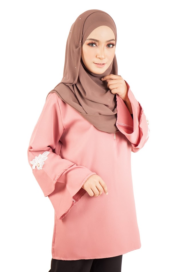 QA-399 Women Stylish Fashion Blouse Dust Pink