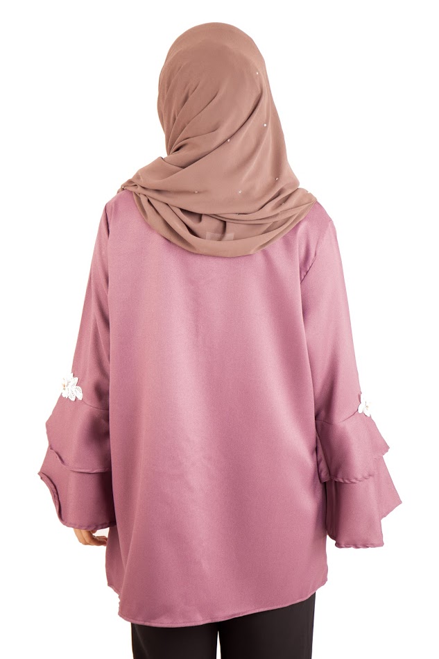 QA-399 Women Stylish Fashion Blouse Dust Purple