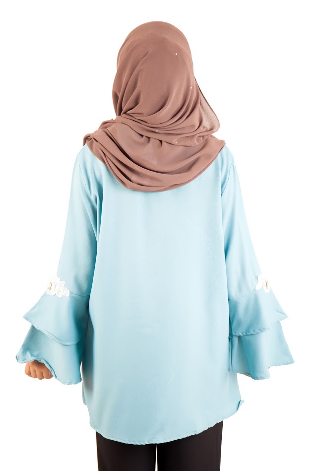 QA-399 Women Stylish Fashion Blouse Dust Blue