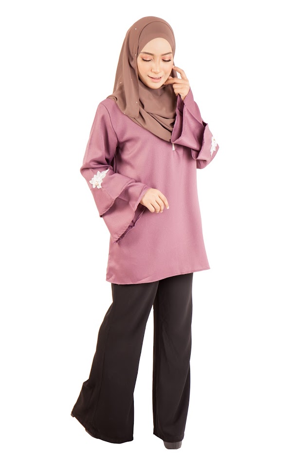 QA-399 Women Stylish Fashion Blouse Dust Purple