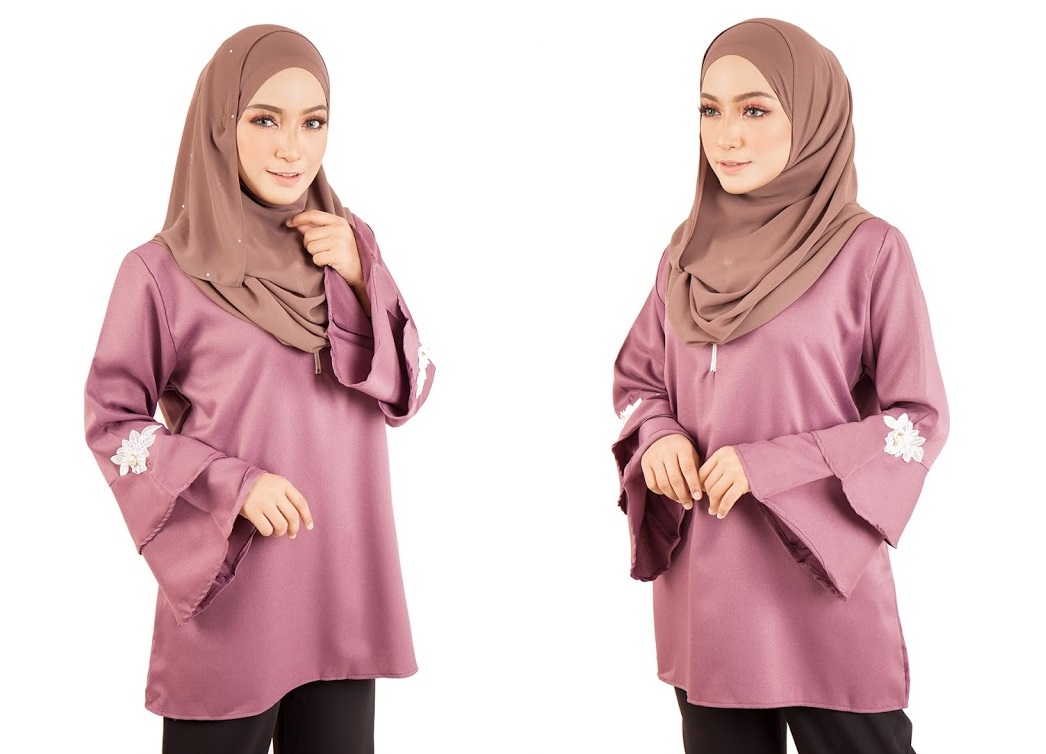 QA-399 Women Stylish Fashion Blouse Dust Purple