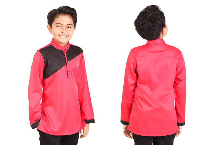 QA-409 Kids Kurta Collection Red