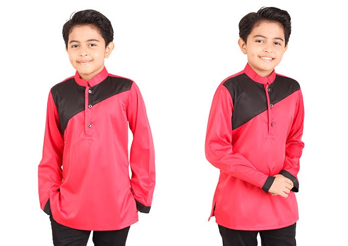 QA-409 Kids Kurta Collection Red