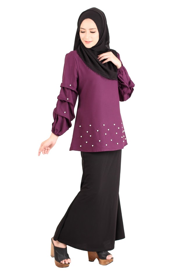 QA-415 Muslimah Fashion Blouse Purple
