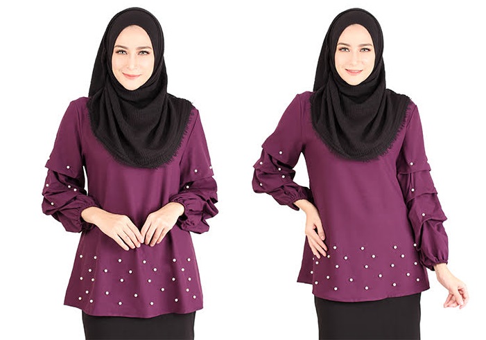 QA-415 Muslimah Fashion Blouse Purple