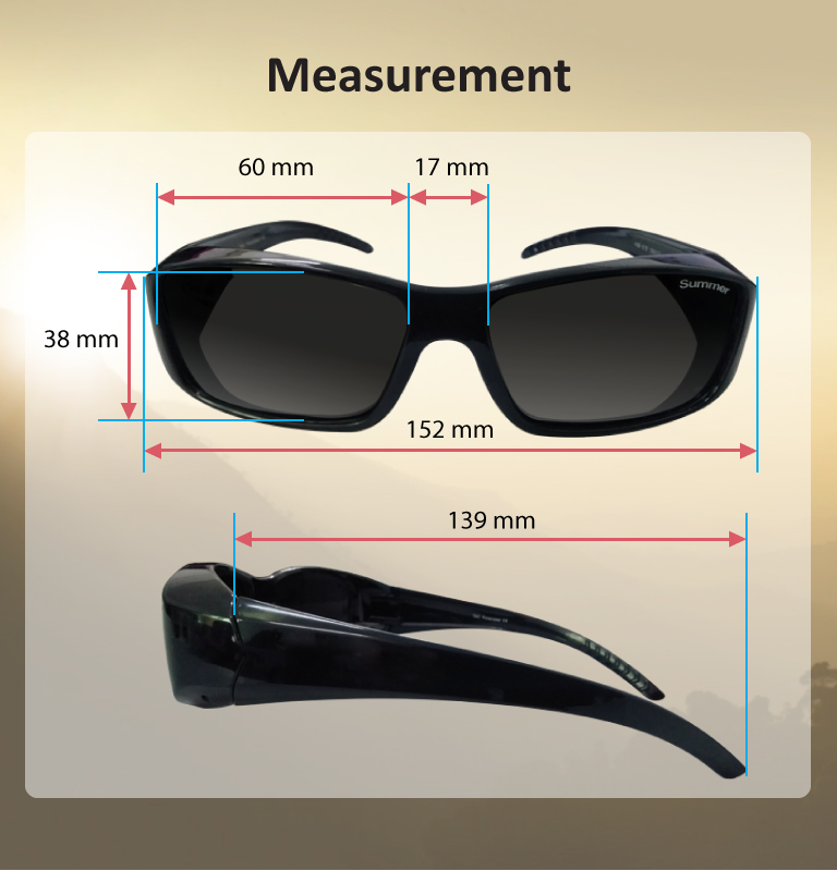 RV007 Summer FitOver Sunglasses Black