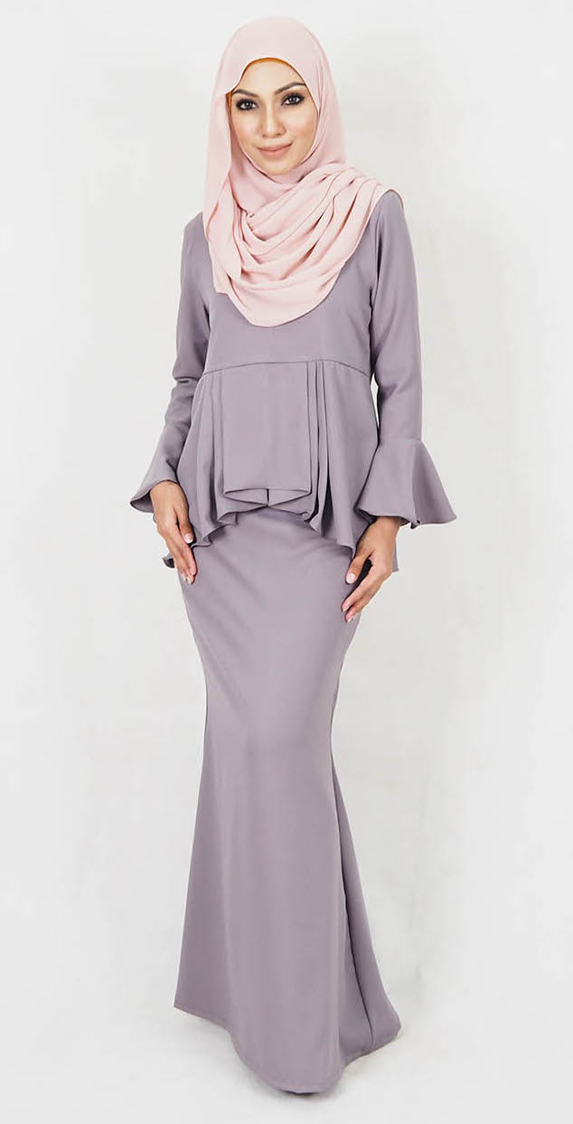 SW4965 Baju Kurung Grey