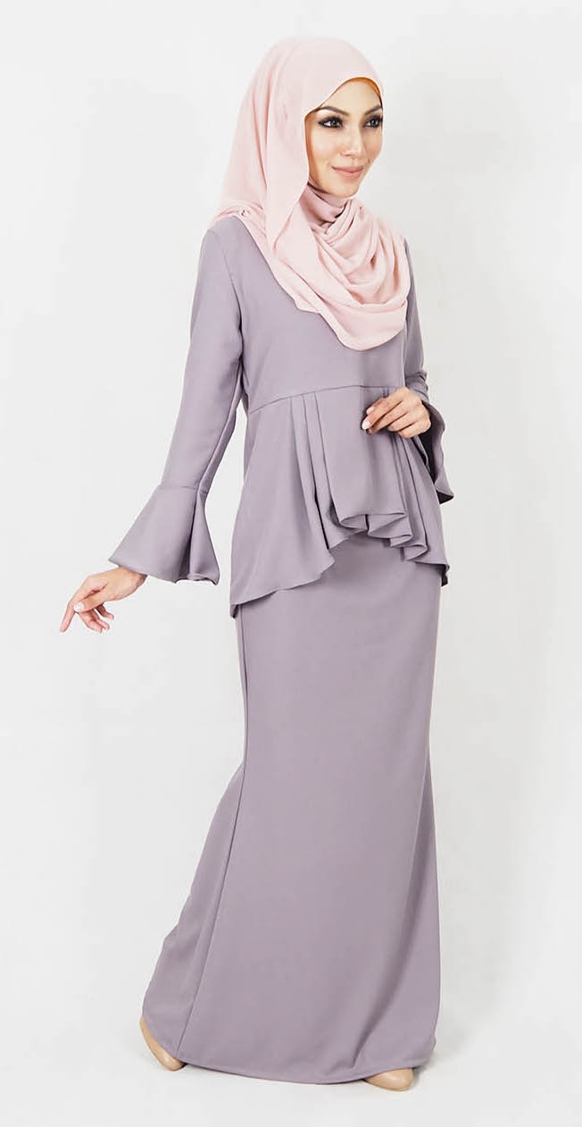 SW4966 Baju Kurung (Plus Size) Grey
