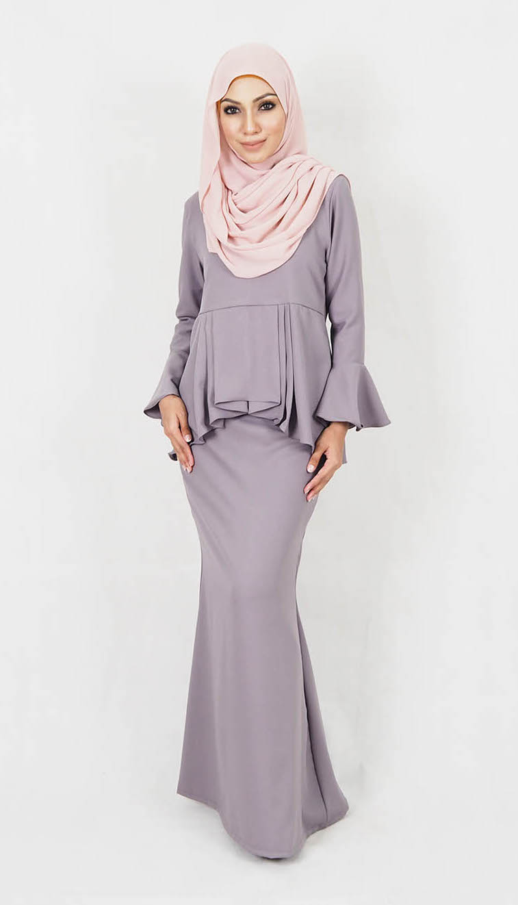 SW4967 Baju Kurung (Plus Size) Grey
