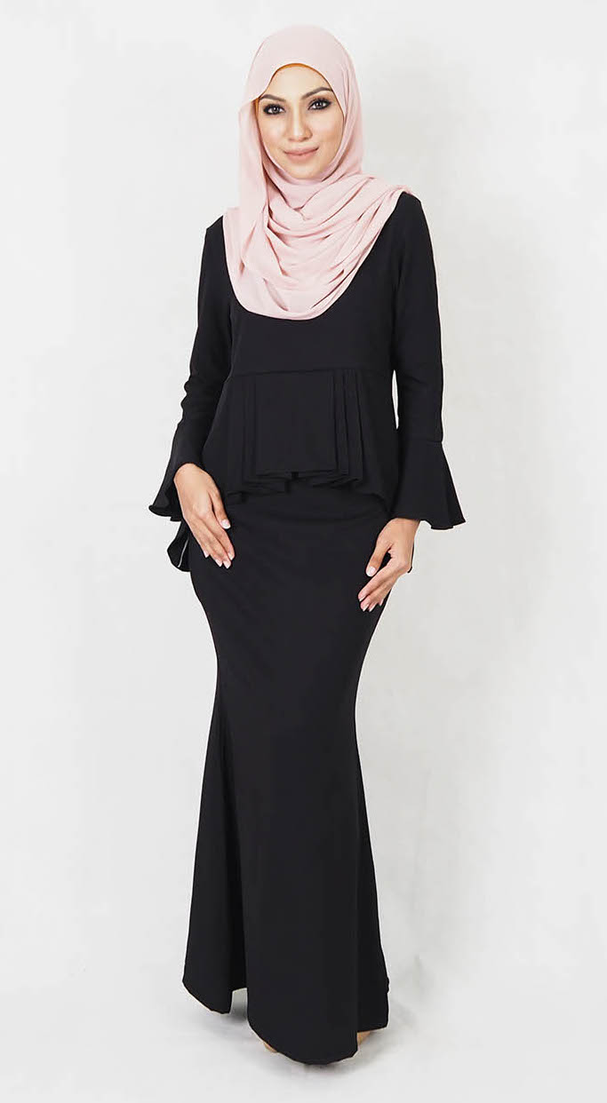 SW4968 Baju Kurung (Breastfeeding) Black