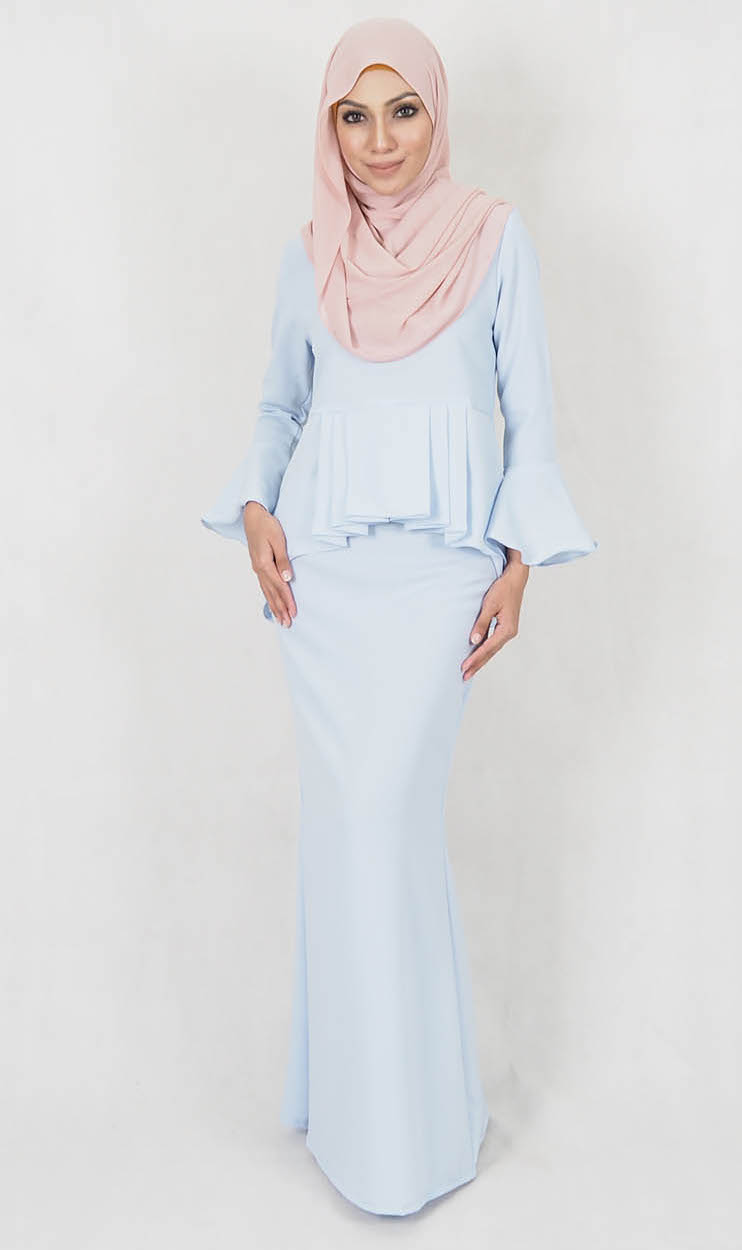 SW4968 Baju Kurung (Breastfeeding) Light Blue