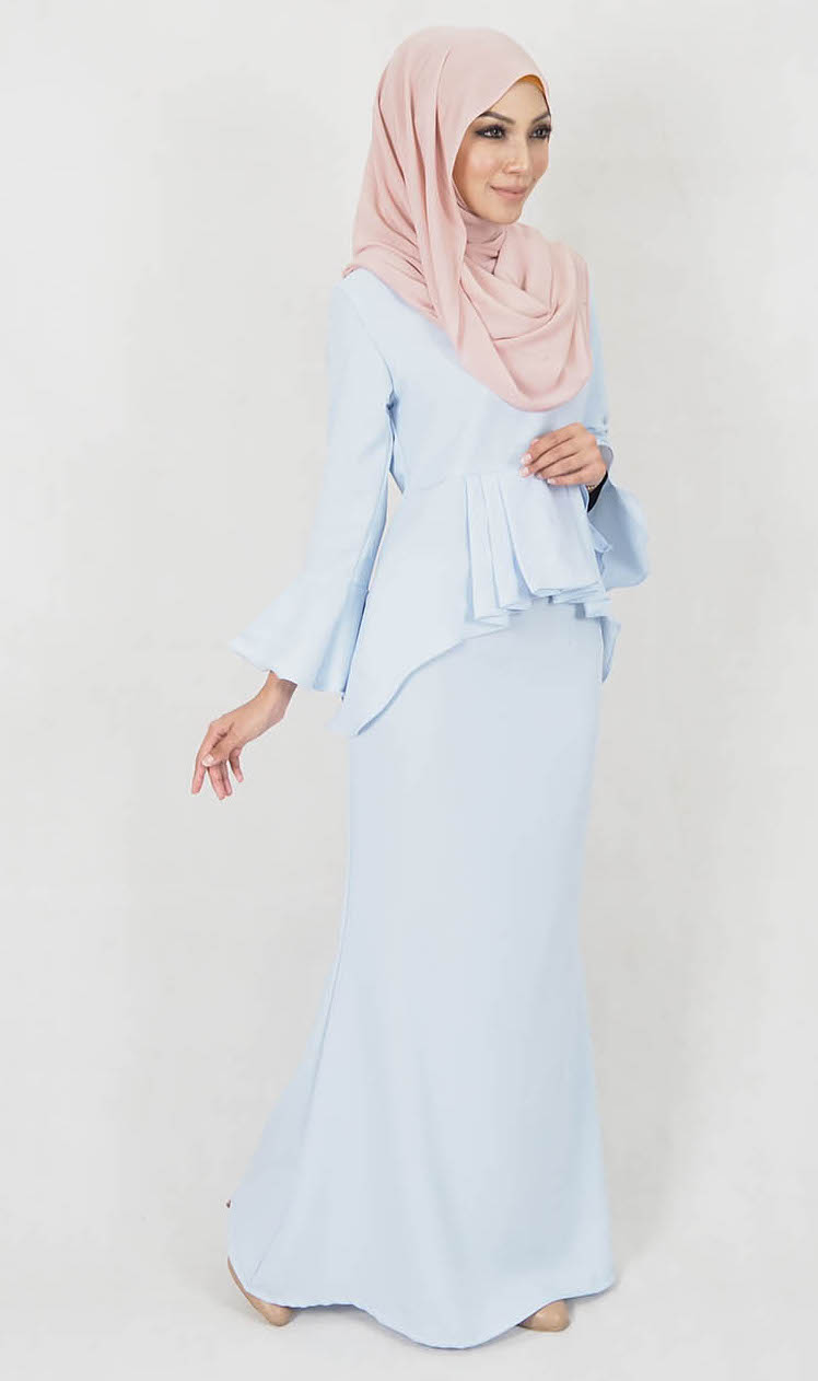 SW4968 Baju Kurung (Breastfeeding) Light Blue