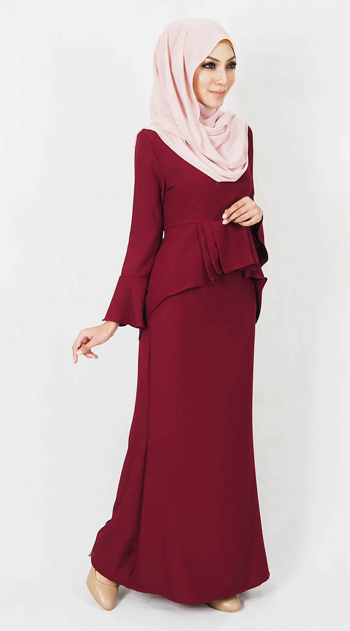 SW4968 Baju Kurung (Breastfeeding) Maroon