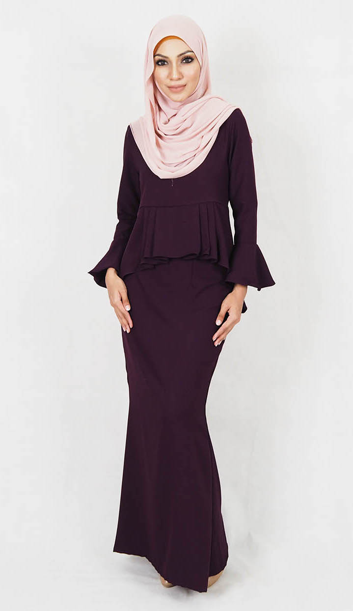 SW4968 Baju Kurung (Breastfeeding) Purple