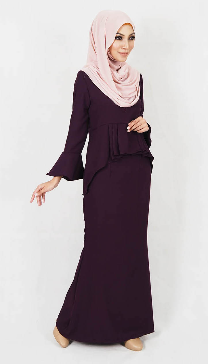 SW4968 Baju Kurung (Breastfeeding) Purple