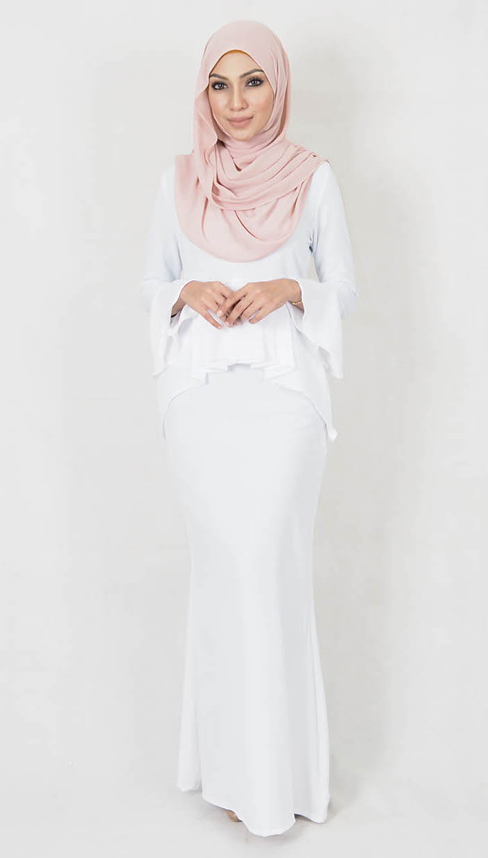 SW4968 Baju Kurung (Breastfeeding) White
