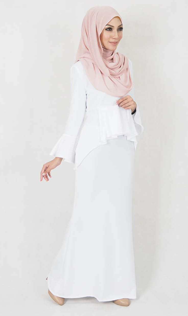 SW4968 Baju Kurung (Breastfeeding) White