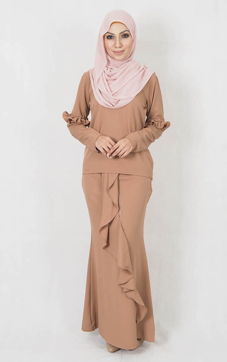 SW4969 Baju Kurung (Breastfeed) Dark Brown