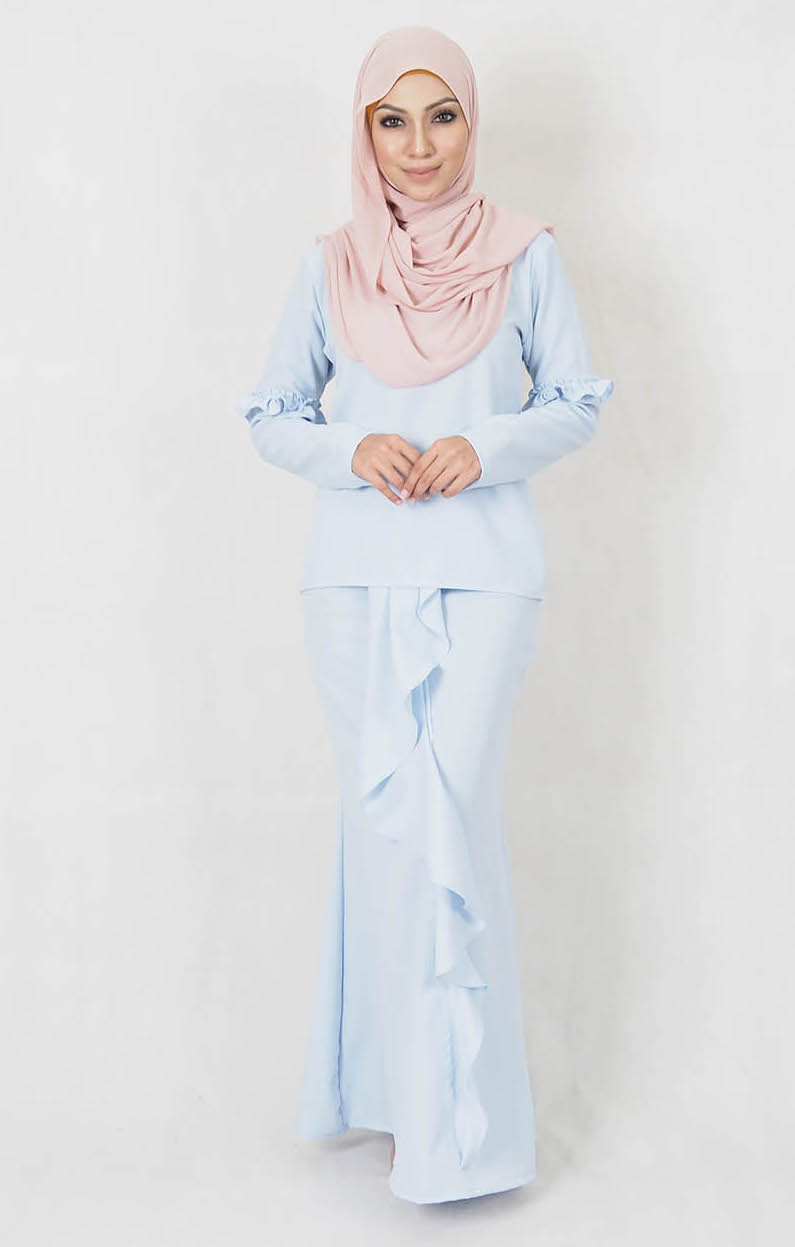 SW4969 Baju Kurung (Breastfeed) Light Blue