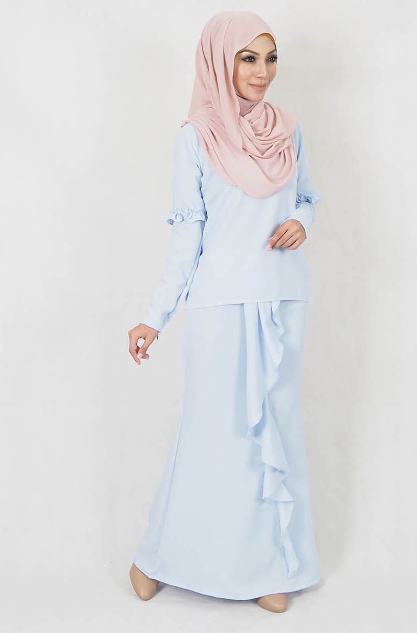 SW4969 Baju Kurung (Breastfeed) Light Blue