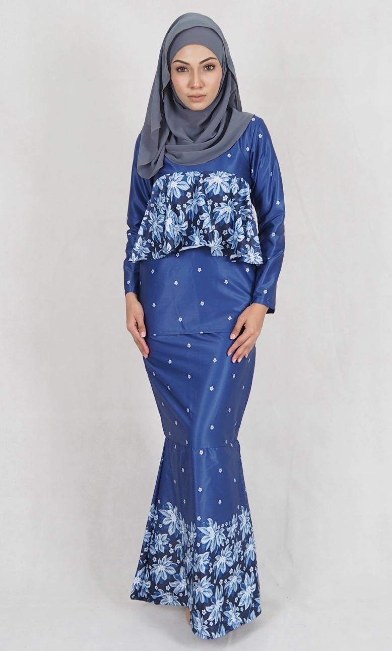 SW4972 Baju Kurung (Breastfeed) Blue
