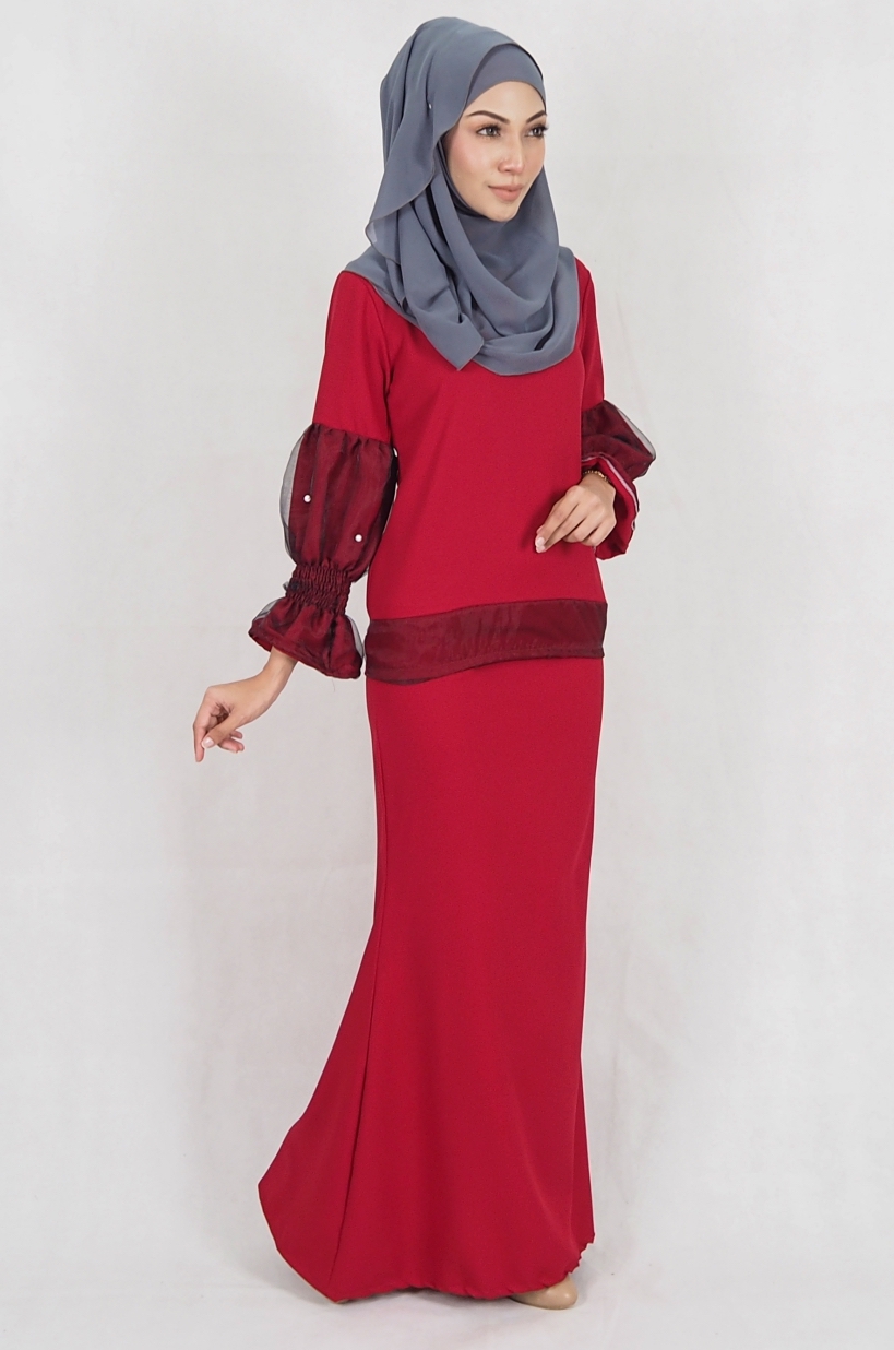 SW4974 Baju Kurung (Breastfeed) Maroon