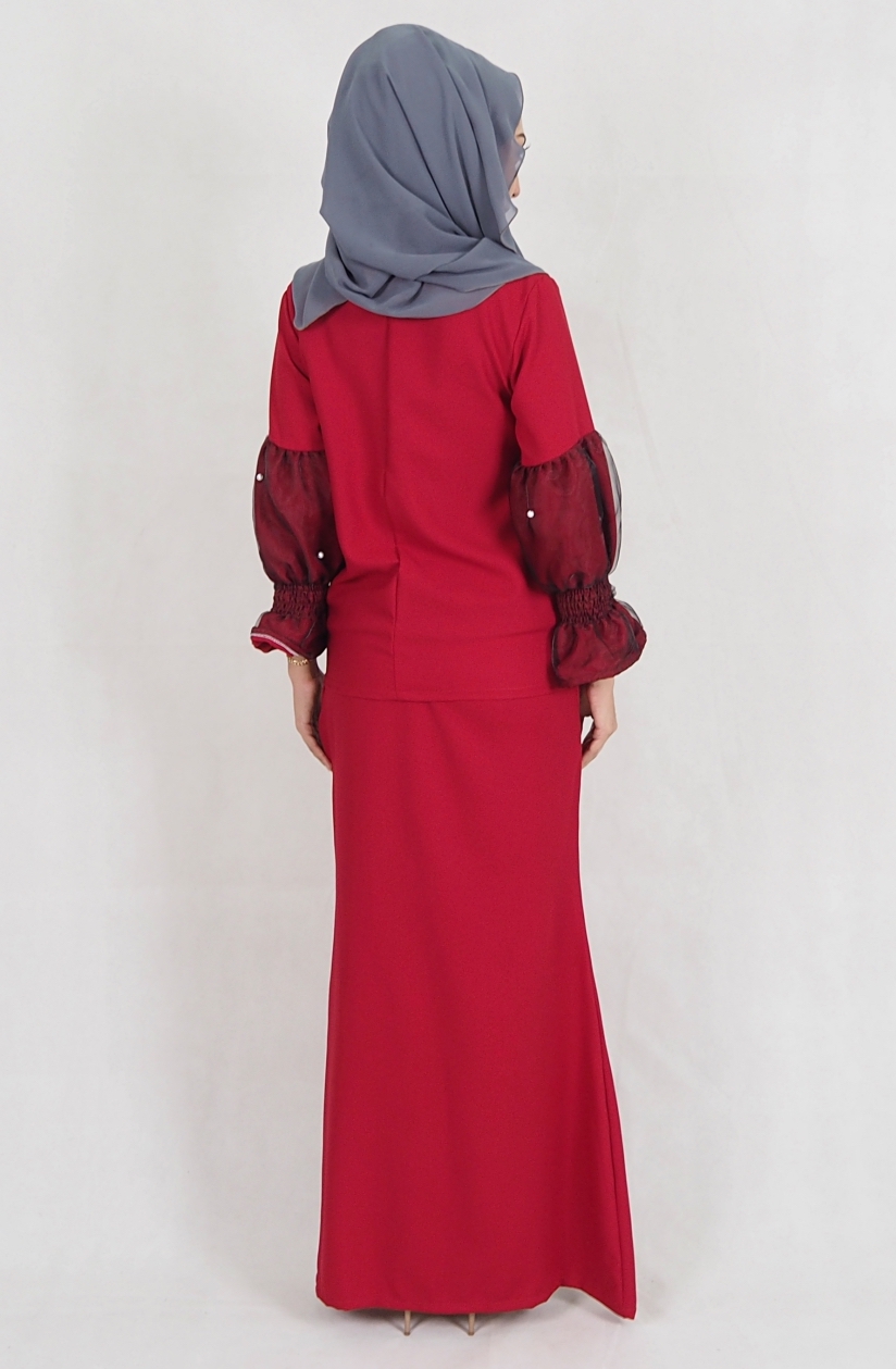 SW4974 Baju Kurung (Breastfeed) Maroon
