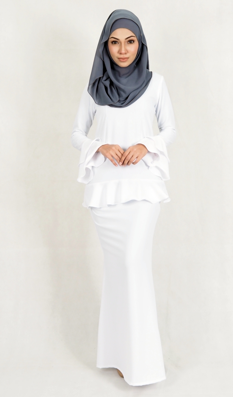 SW4976 Baju Kurung (Breastfeed) White