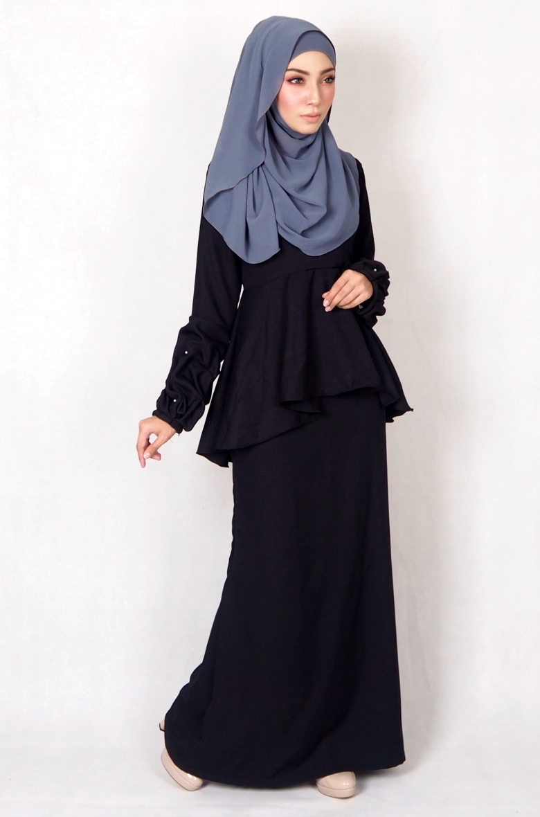 SW4977 Baju Kurung (Breastfeed) Black