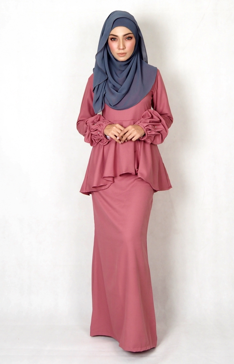SW4977 Baju Kurung (Breastfeed) Dusty Pink
